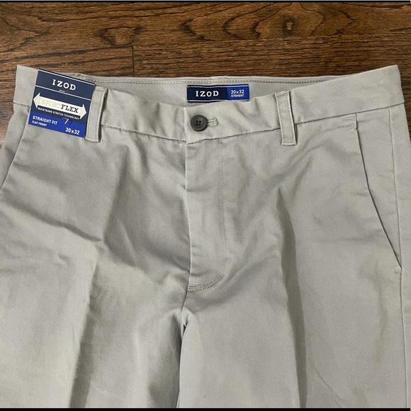 IZOD Pants Sportflex Men’s 30x32 Flat Front NWT - Picture 3 of 5